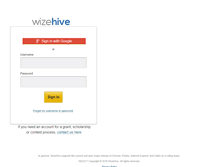 Tablet Screenshot of facebook.wizehive.com
