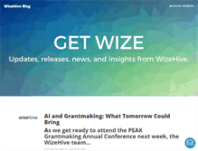 Tablet Screenshot of blog.wizehive.com
